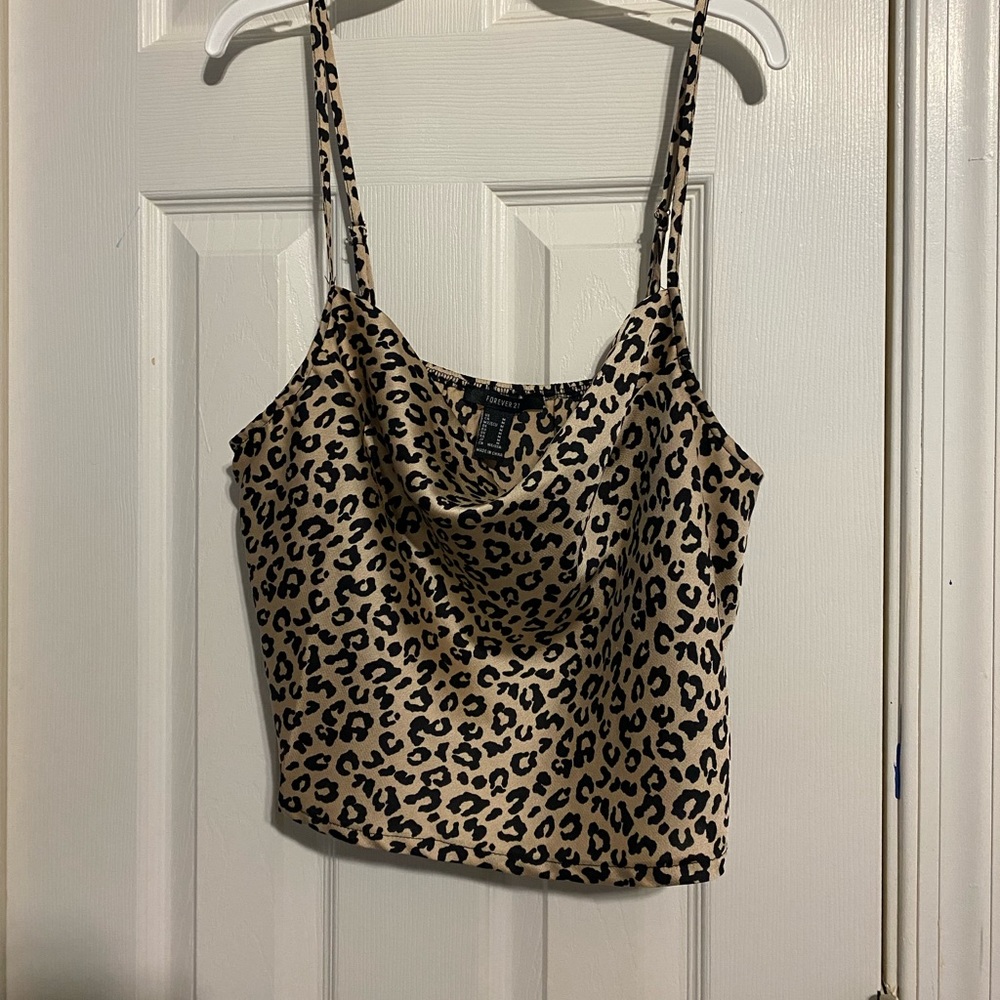 Cheetah print cowl neck top!